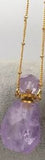 WT-N1162 WKT!!! amethysta rose crystal perfume bottle shape with gold chain Necklace