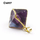 WT-P130 Natural green fluorite green stone crystal Pendant