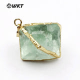 WT-P130 Natural green fluorite green stone crystal Pendant