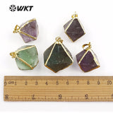 WT-P130 Natural green fluorite green stone crystal Pendant