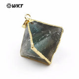 WT-P130 Natural green fluorite green stone crystal Pendant