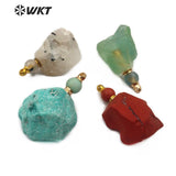 WT-P1462 irregular shape with gold natural stone Pendant