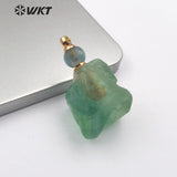 WT-P1462 irregular shape with gold natural stone Pendant