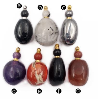 WT-P1464 natural stone with gold classic gourd shape Pendant