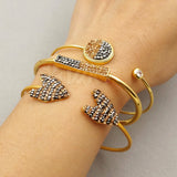 WT-RB021 WKT Rectangle Shape Rhinestone Pave Generous Bracelet