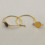 WT-RB022 WKT Round Shape Rhinestone Pave Charming Bangle Bracelet