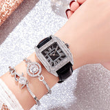 genuine leather strap sports elegant wrist watch