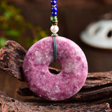 Plum Blossom Natural Stone Pendants Safe Buckle Pendant Necklace