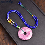 Plum Blossom Natural Stone Pendants Safe Buckle Pendant Necklace