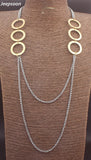 Fashion Stainless Steel Jewelry  gold And silver Color Necklace