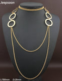 Fashion Stainless Steel Jewelry  gold And silver Color Necklace