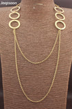 Fashion Stainless Steel Jewelry  gold And silver Color Necklace