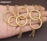 Fashion Stainless Steel Jewelry  gold And silver Color Necklace