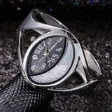 Luxury Fashion Silver Bangle Wristwatch