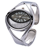 Luxury Fashion Silver Bangle Wristwatch