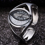 Luxury Fashion Silver Bangle Wristwatch