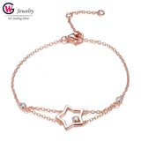 Link Bracelets Chain Silver Gold Color Beads Charm Bracelet