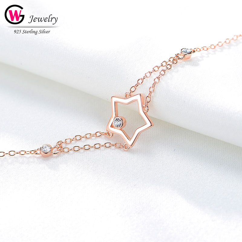 Link Bracelets Chain Silver Gold Color Beads Charm Bracelet