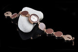 Nobler Fashion Casual 5 Colors Wafer Design Round Dial Bracelet Quartz Wristwatch
