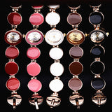 Nobler Fashion Casual 5 Colors Wafer Design Round Dial Bracelet Quartz Wristwatch