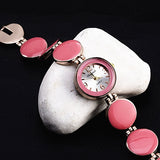 Nobler Fashion Casual 5 Colors Wafer Design Round Dial Bracelet Quartz Wristwatch