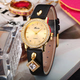 Exquisite Missfox Gold Watch Leather Band