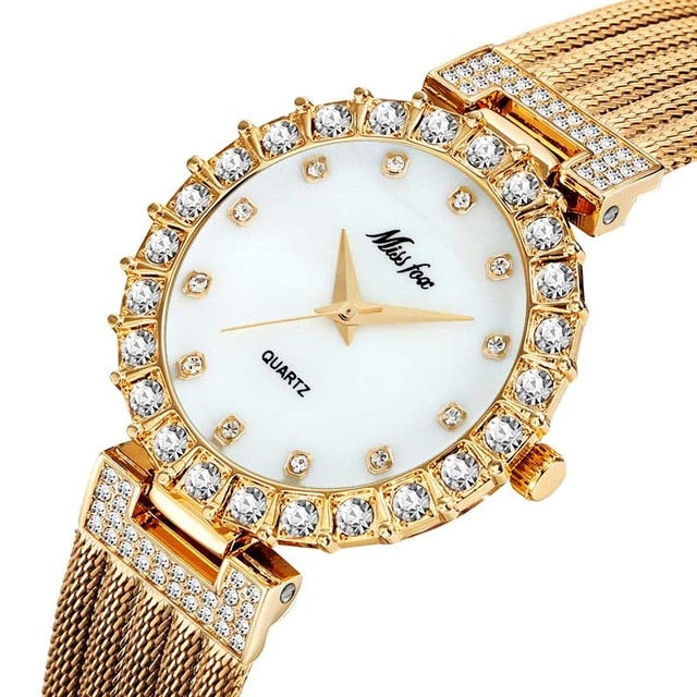 Luxury Brand Bracelet Waterproof Diamond Wrist Watche