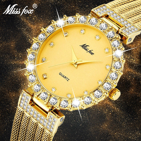 Luxury Brand Bracelet Waterproof Diamond Wrist Watche