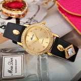 Luxury Missfox Gold Japan Movement Leather Quartz Wristwatch