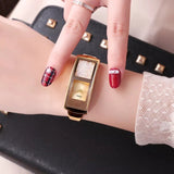 Alloy Creative Quicksand Rhinestone Bracelet Wristwatch