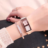 Alloy Creative Quicksand Rhinestone Bracelet Wristwatch