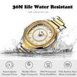 Diamond Quartz Gold Wrist Watch