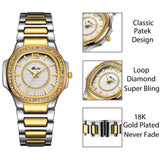 Diamond Quartz Gold Wrist Watch