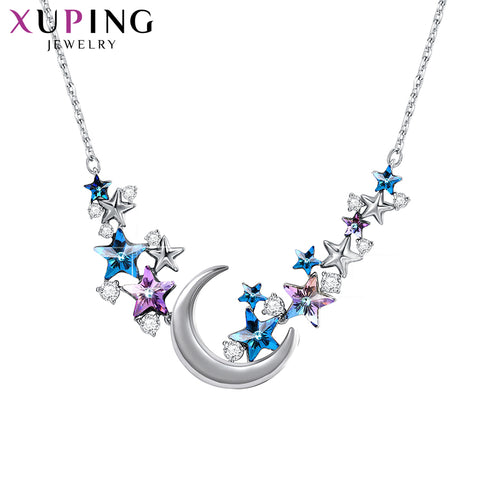 Xuping Jewelry Star / Moon Shape Necklace