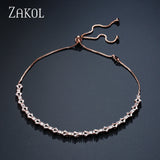 Fashion Sparking CZ Zirconia Baguette Choker Necklace/Torques