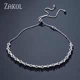 Fashion Sparking CZ Zirconia Baguette Choker Necklace/Torques