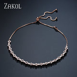 Fashion Sparking CZ Zirconia Baguette Choker Necklace/Torques