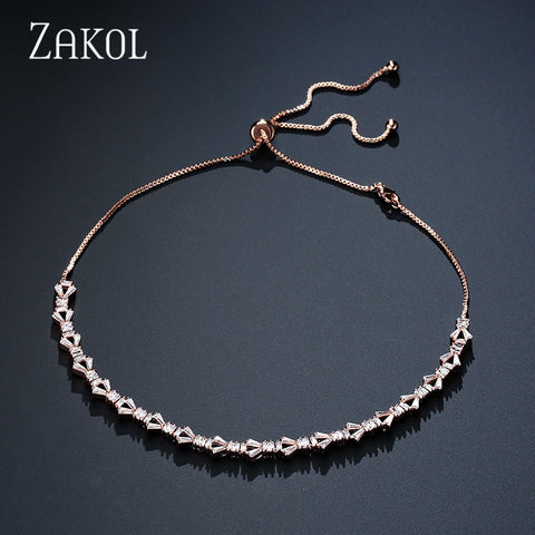 Fashion Sparking CZ Zirconia Baguette Choker Necklace/Torques