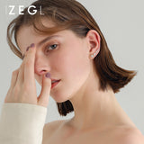 ZEGL one-piece temperament personality simple row of ear clips earrings