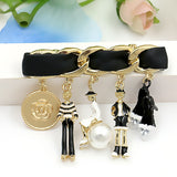 Vintage Styles Enameled and Tassel Brooch Pins Set