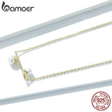 bamoer Geometric Pearl Minimalist Choker Necklace