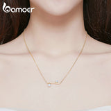bamoer Geometric Pearl Minimalist Choker Necklace