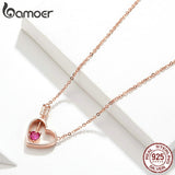 bamoer Rose Gold Lover Arrow Heart-shape Love Choker Necklaces