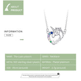 bamoer Lucky Licorne Heart Short Necklace Choker