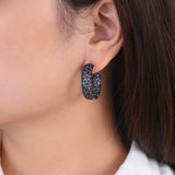 missvikki Chic Exquisite Earrings Dense Crystal Multicolor CZ Office Style 3 Colors