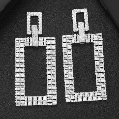 missvikki Dubai Nigerian Unique Big Square Pendant Noble Design Earrings