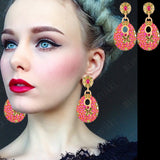 missvikki Luxury charms sterling silver 925 original Red Pendant Earrings