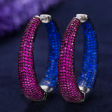 missvikki Summer Holiday Party Occasion Hoop Earrings Shiny Cubic Zirconia