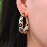 missvikki Summer Holiday Party Occasion Hoop Earrings Shiny Cubic Zirconia